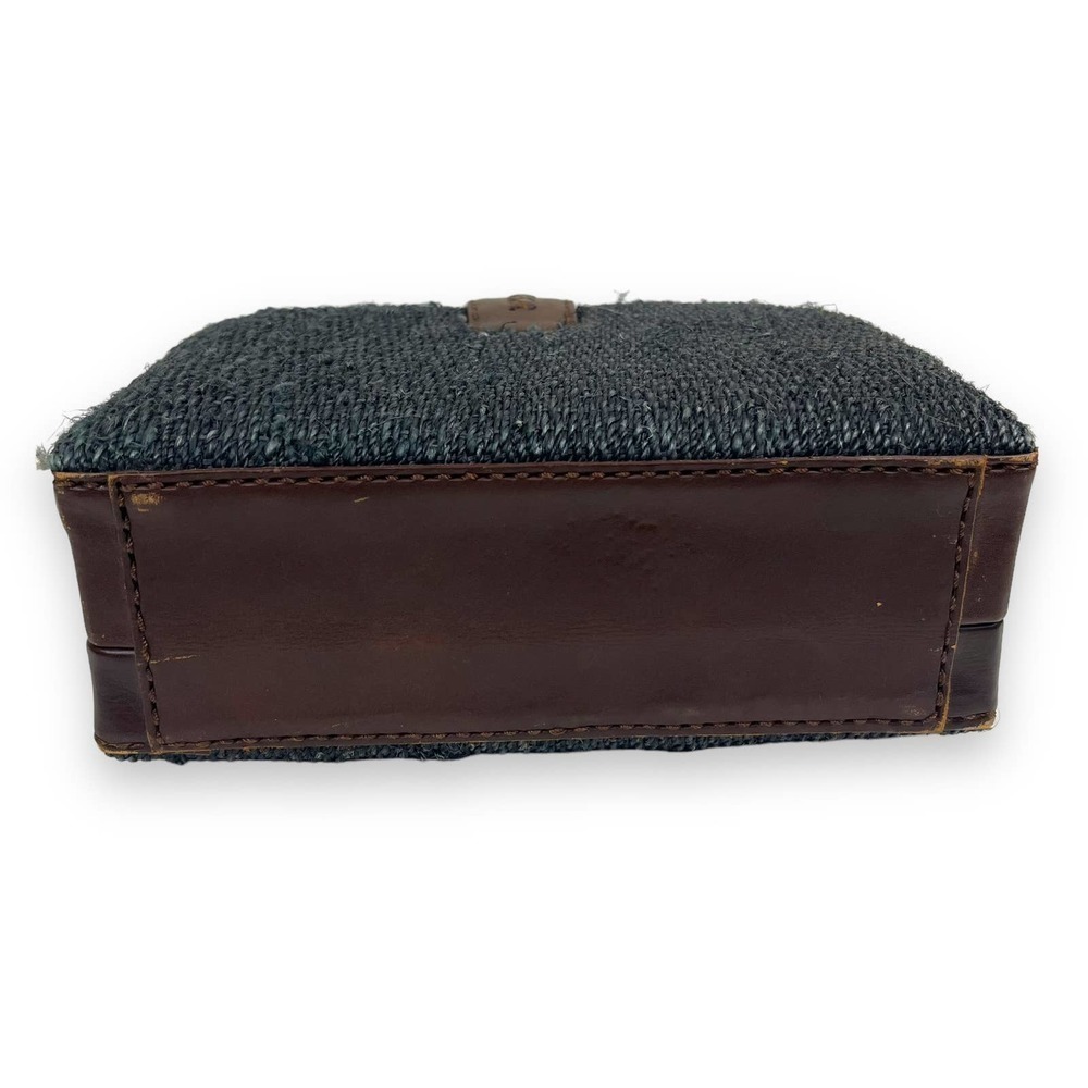 Vintage Structured Sisal and Leather Bag - Picture 4 of 14